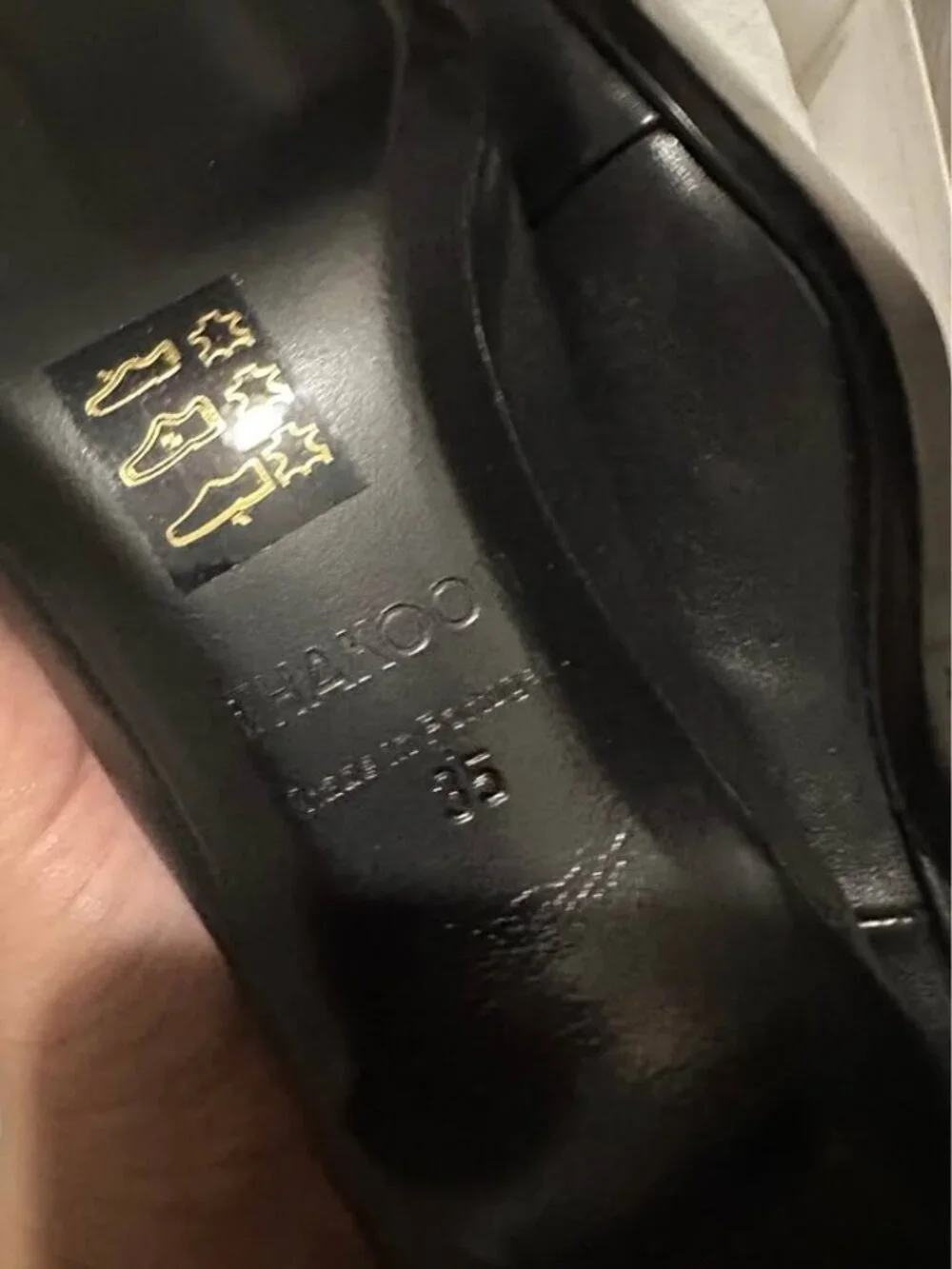 Thakoon black leather kitten heel mules size eu 35 US 5